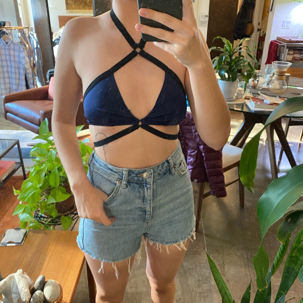 Victoria Secret Strappy Navy Bathing Suit